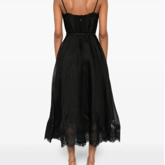 ZIMMERMANN lace-trimmed corset midi dress (designer SIZE 1) - Picture 2 of 4